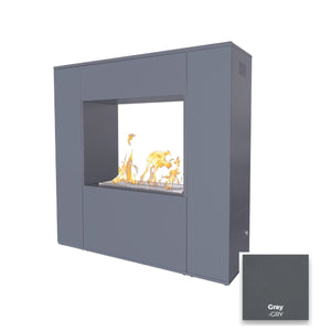 The Outdoor Plus Williams Outdoor Fireplace - Powder Coated Metal.