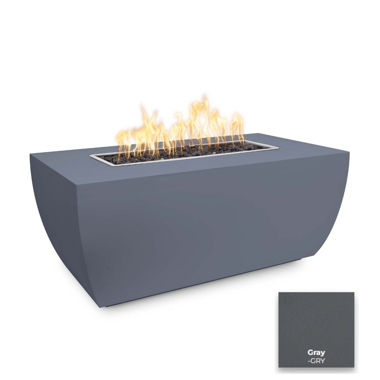 The Outdoor Plus Avalon Linear Metal Fire Pit - 24" Tall.