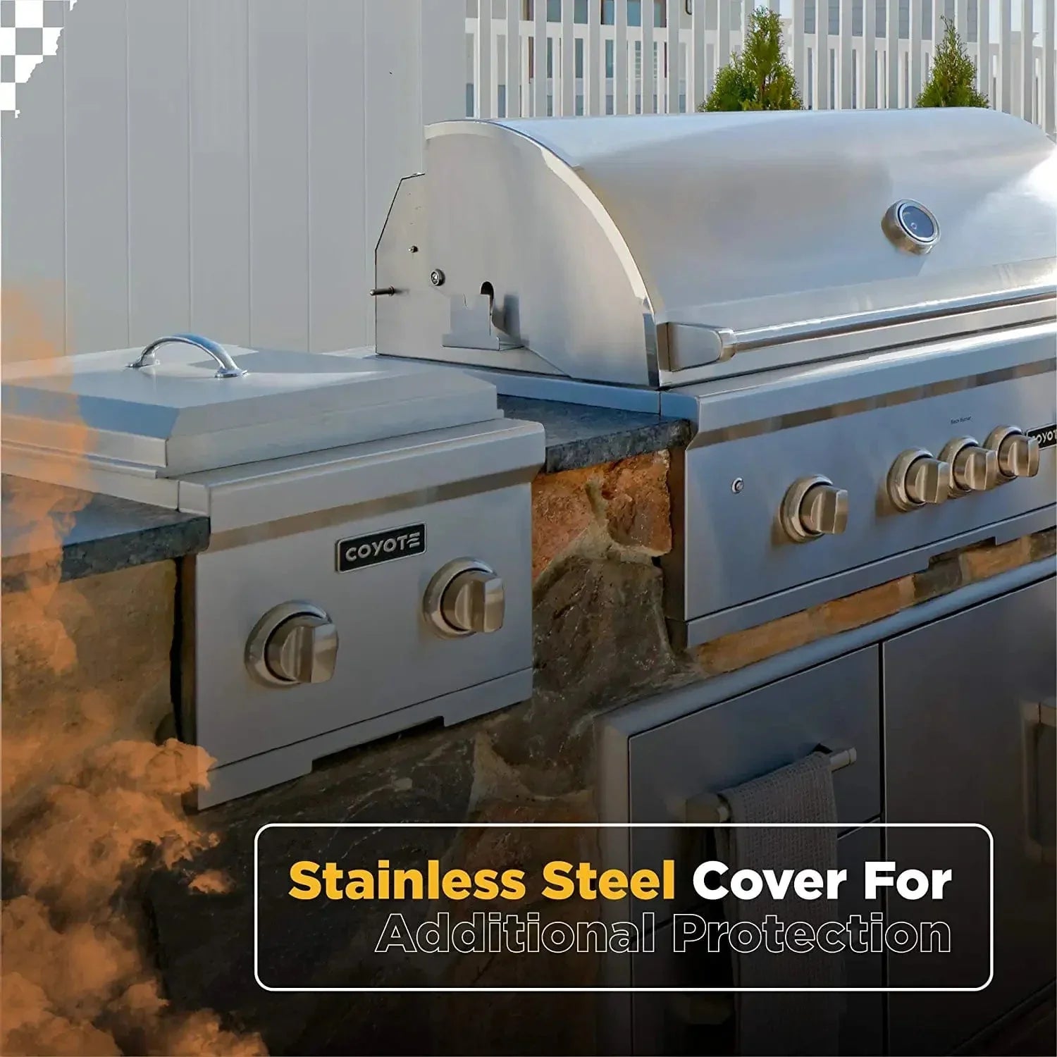 Coyote Built-In Double Side Burner - C1DB LP/NG.