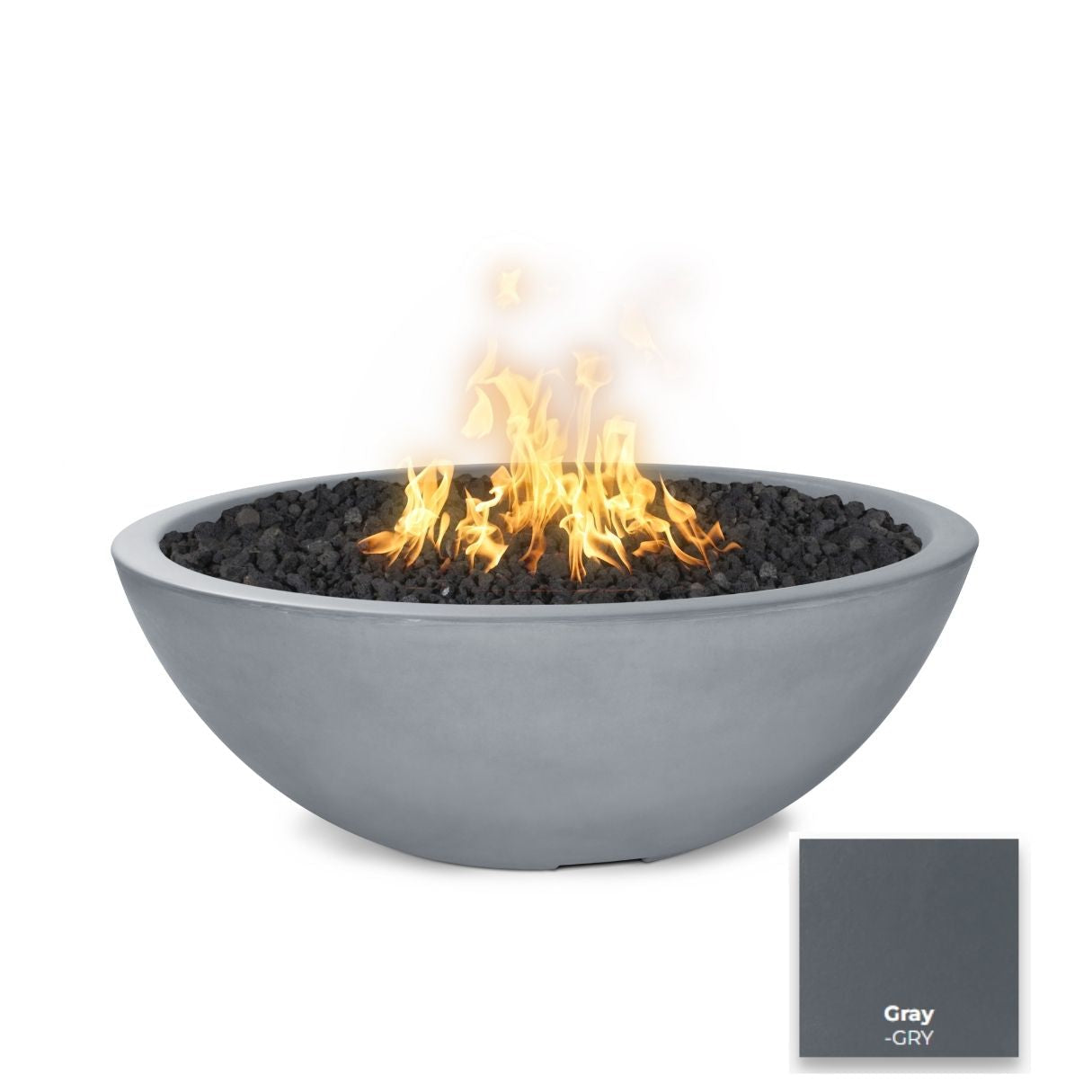 The Outdoor Plus Sedona Concrete Fire Pit - Narrow Ledge.