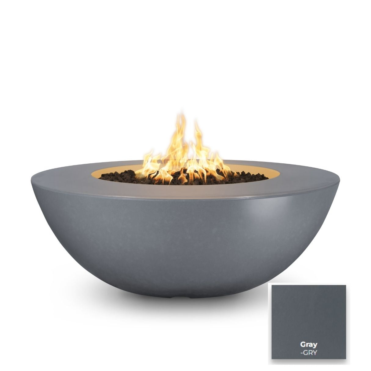 The Outdoor Plus Sedona Wide Ledge Concrete Fire Pit.