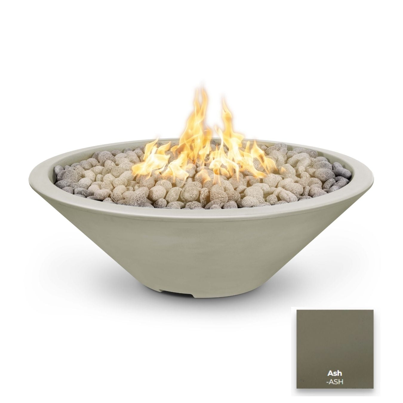 The Outdoor Plus Cazo Concrete Fire Pit - Narrow Ledge.