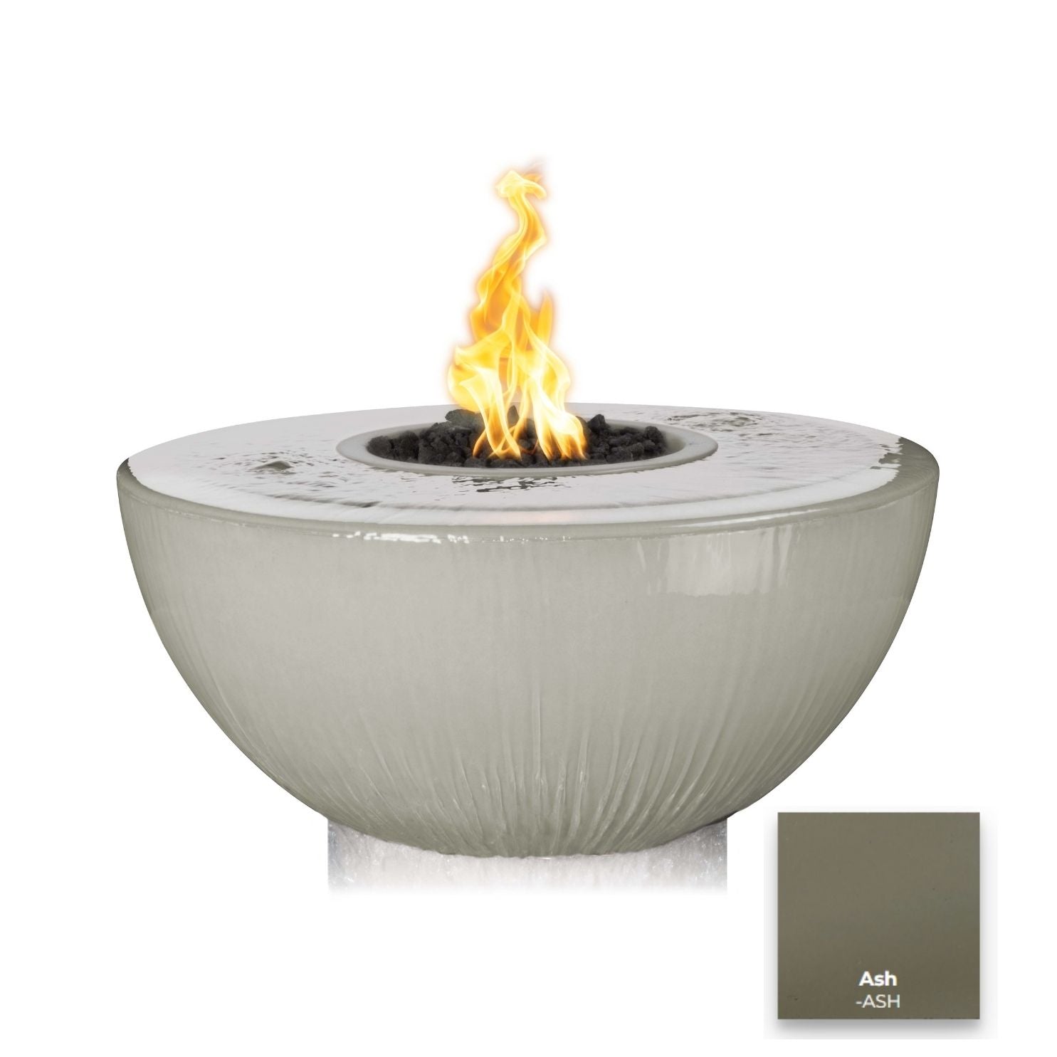 The Outdoor Plus Sedona 360° Concrete Fire & Water Bowl.