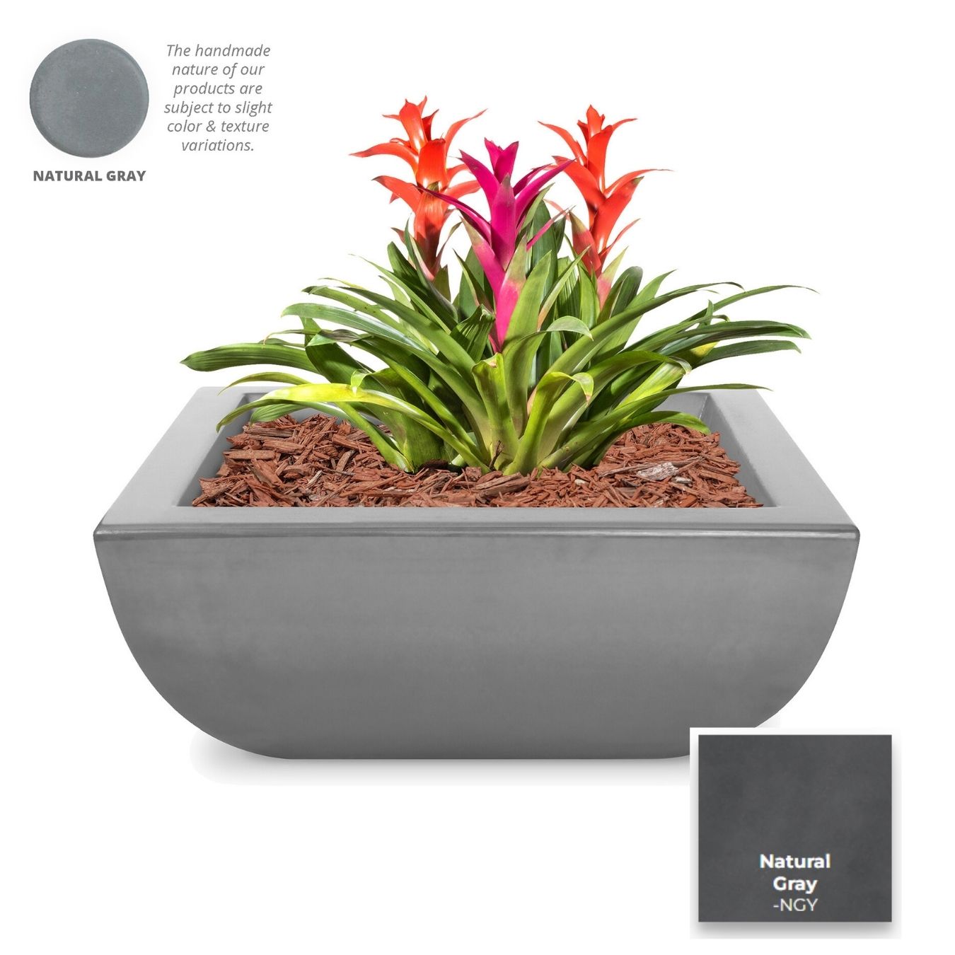 The Outdoor Plus Avalon Concrete Planter Bowl.