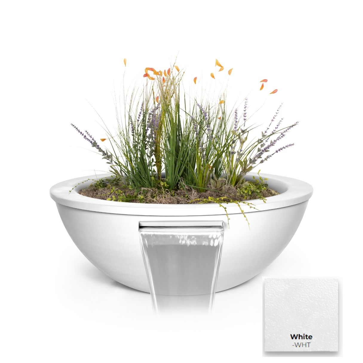 The Outdoor Plus Sedona Powdercoated Steel Planter & Water Bowl.