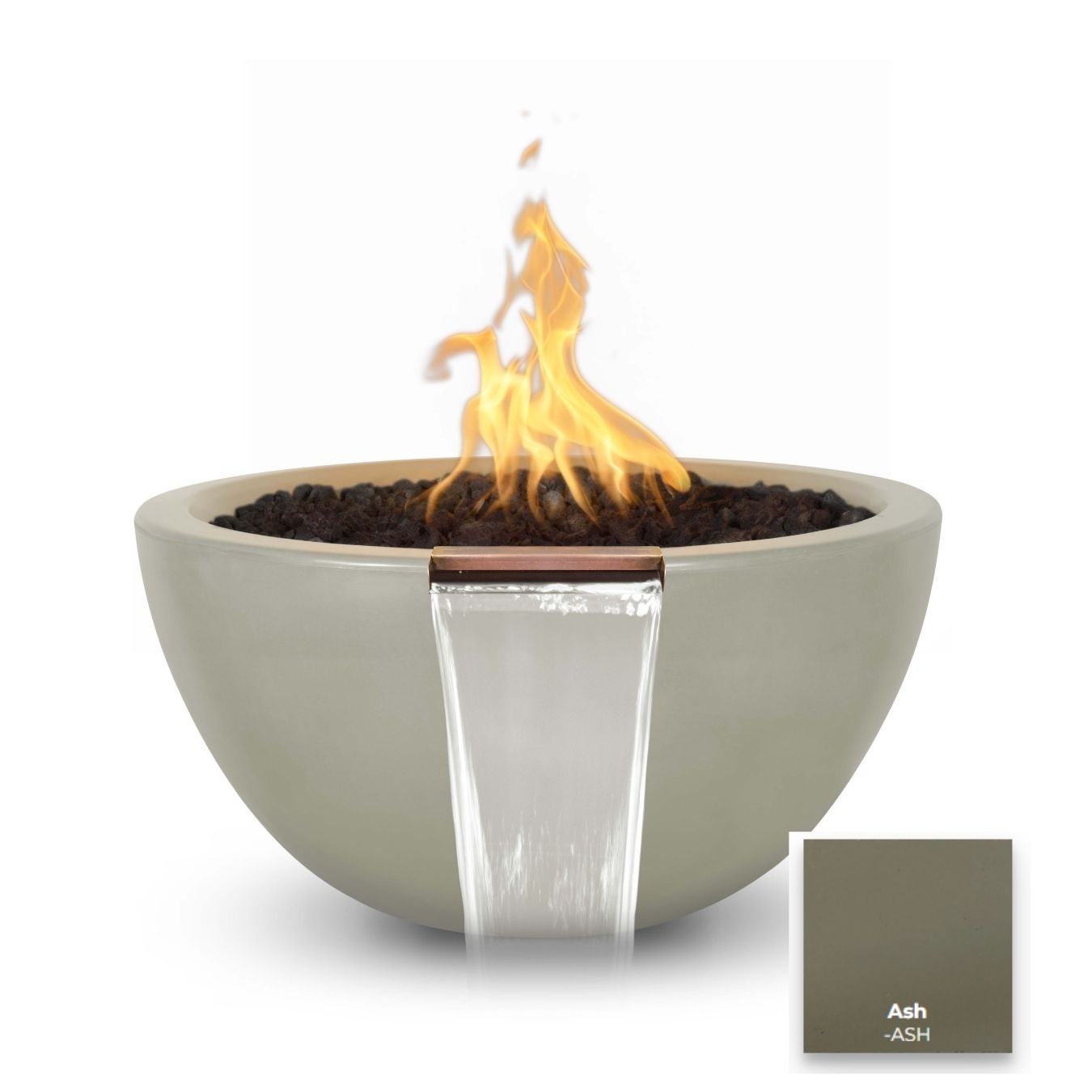 The Outdoor Plus Luna Concrete Fire & Water Bowl.