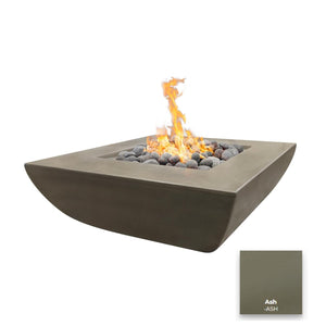 The Outdoor Plus Avalon Wide Ledge Concrete Fire Pit.
