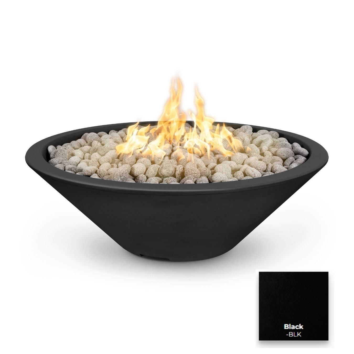 The Outdoor Plus Cazo Concrete Fire Pit - Narrow Ledge.