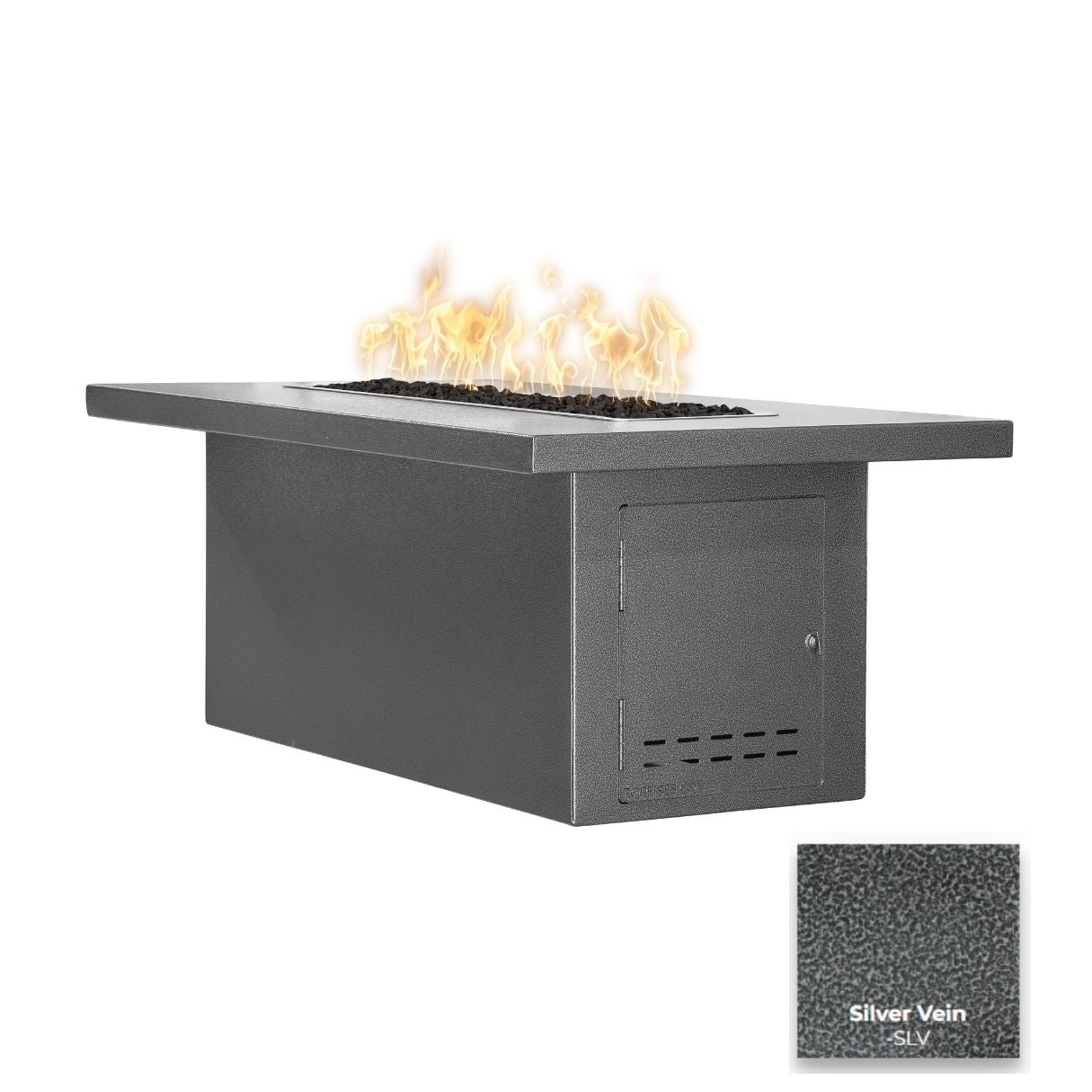 The Outdoor Plus Bella Linear Steel Fire Table.