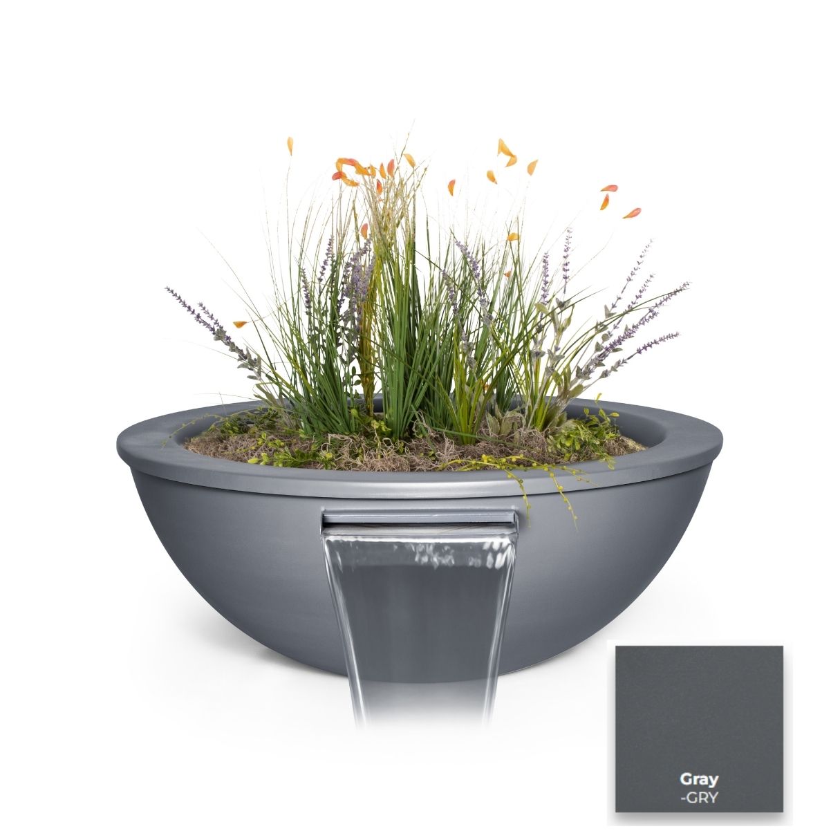 The Outdoor Plus Sedona Powdercoated Steel Planter & Water Bowl.