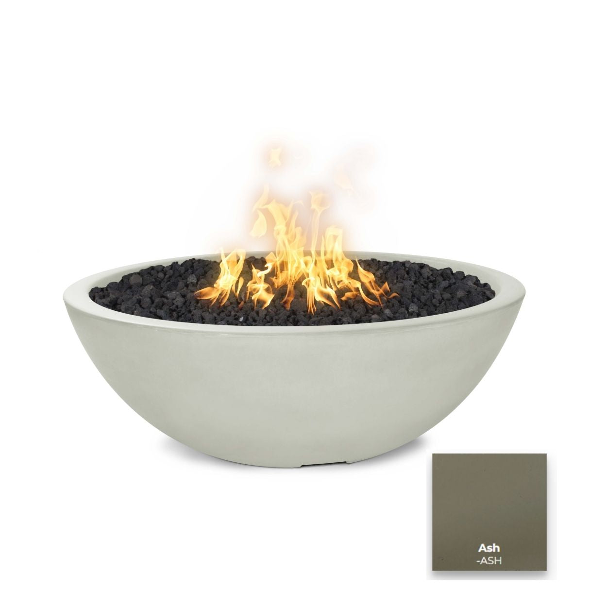 The Outdoor Plus Sedona Concrete Fire Pit - Narrow Ledge.