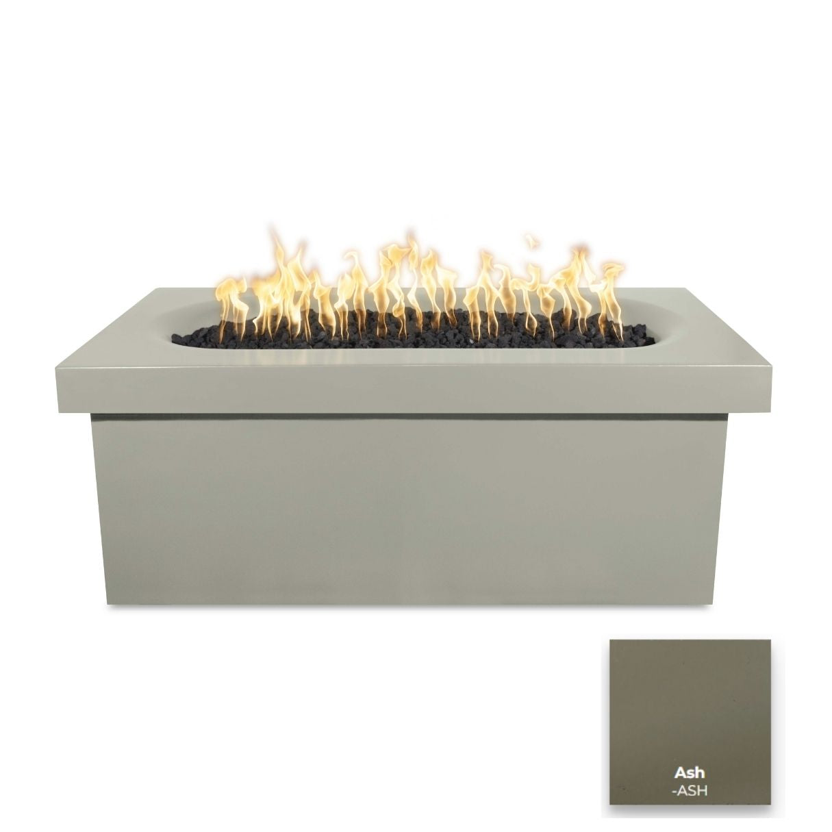 The Outdoor Plus Ramona Rectangular Concrete Fire Table.