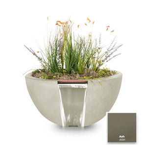 The Outdoor Plus Luna Concrete Planter & Water Bowl.