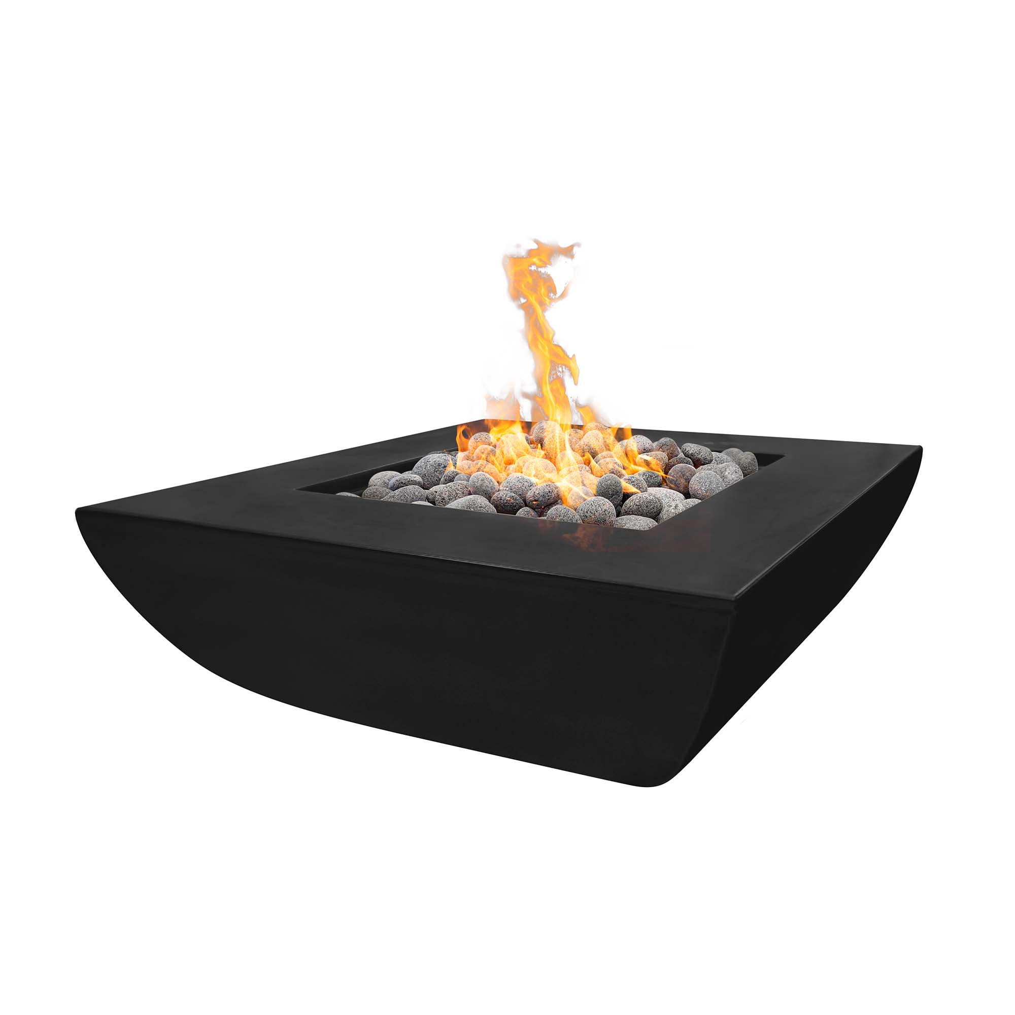 The Outdoor Plus Avalon Wide Ledge Concrete Fire Pit.