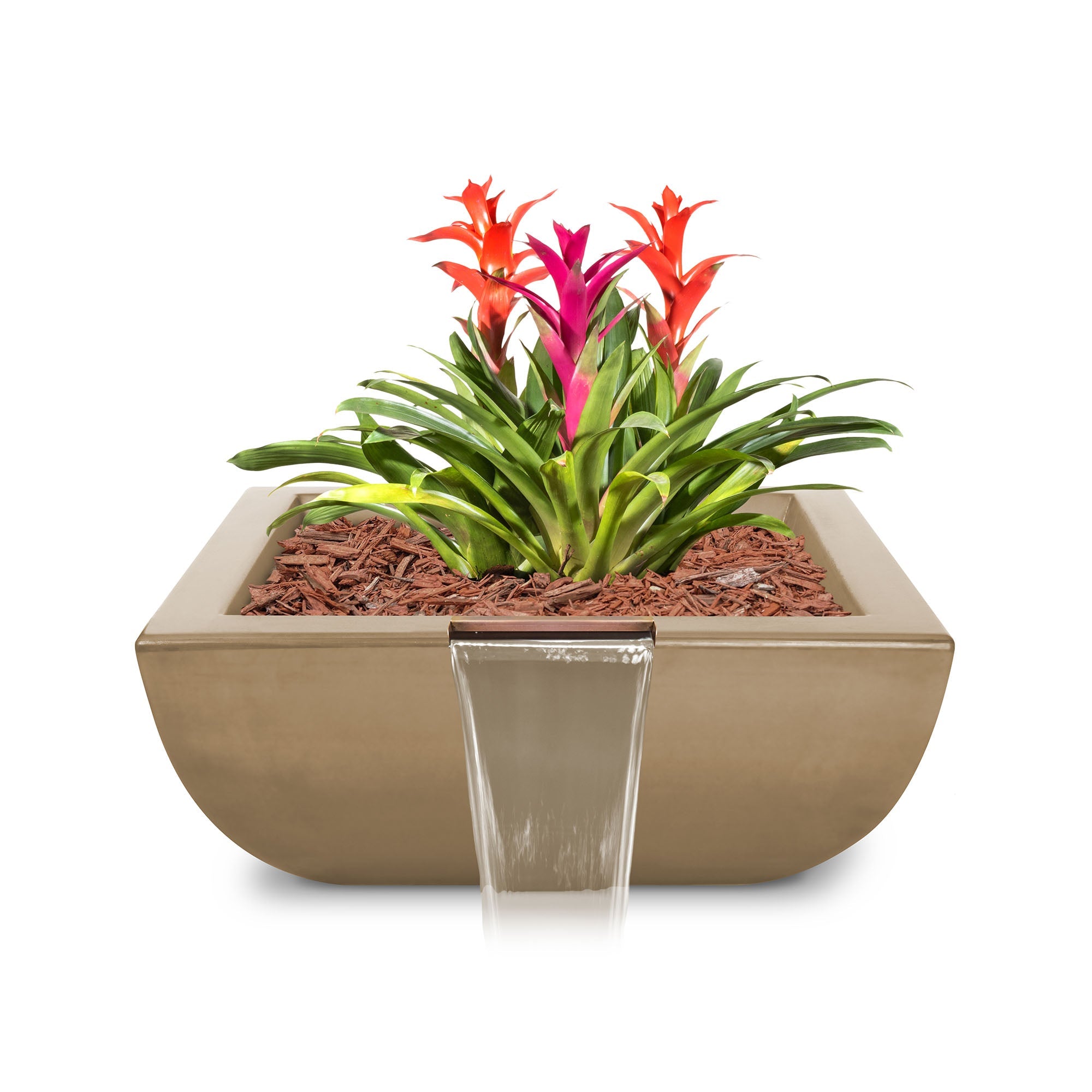 The Outdoor Plus Avalon Concrete Planter & Water Bowl.