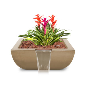 The Outdoor Plus Avalon Concrete Planter & Water Bowl.