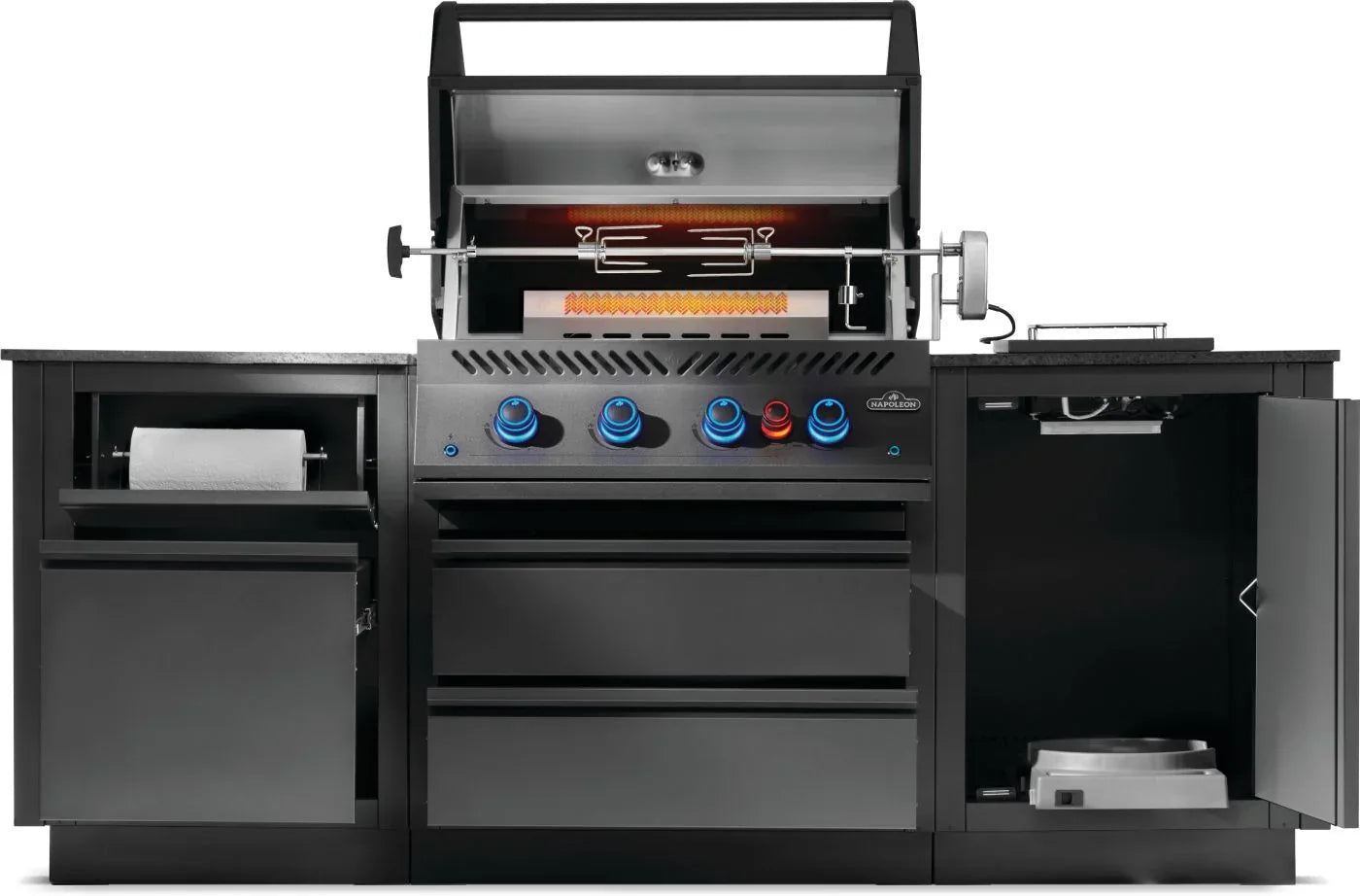 Napoleon Phantom Oasis 300 Outdoor Kitchen Island w/Built-in 700 Series 32" Grill.