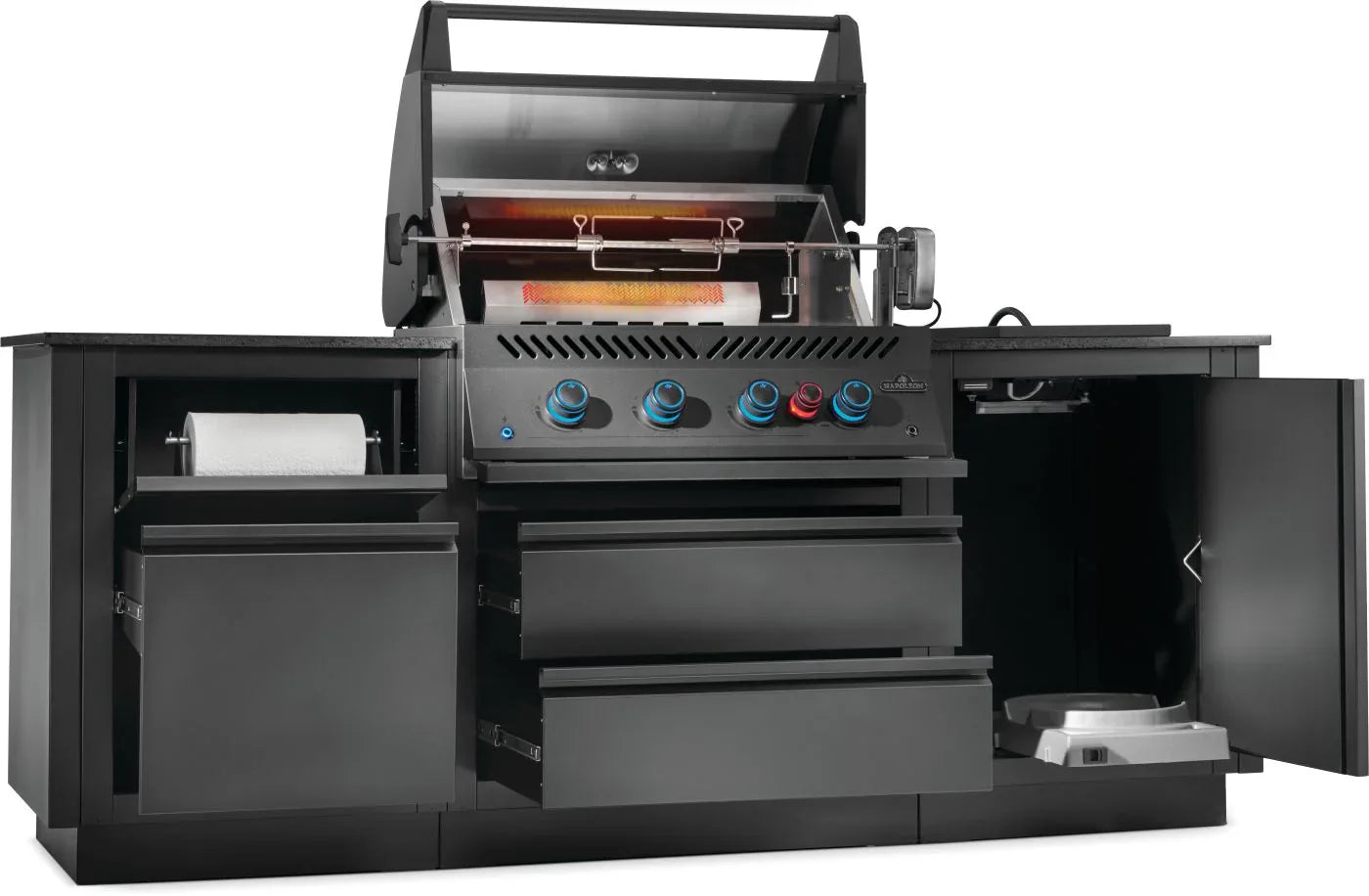 Napoleon Phantom Oasis 300 Outdoor Kitchen Island w/Built-in 700 Series 32" Grill.