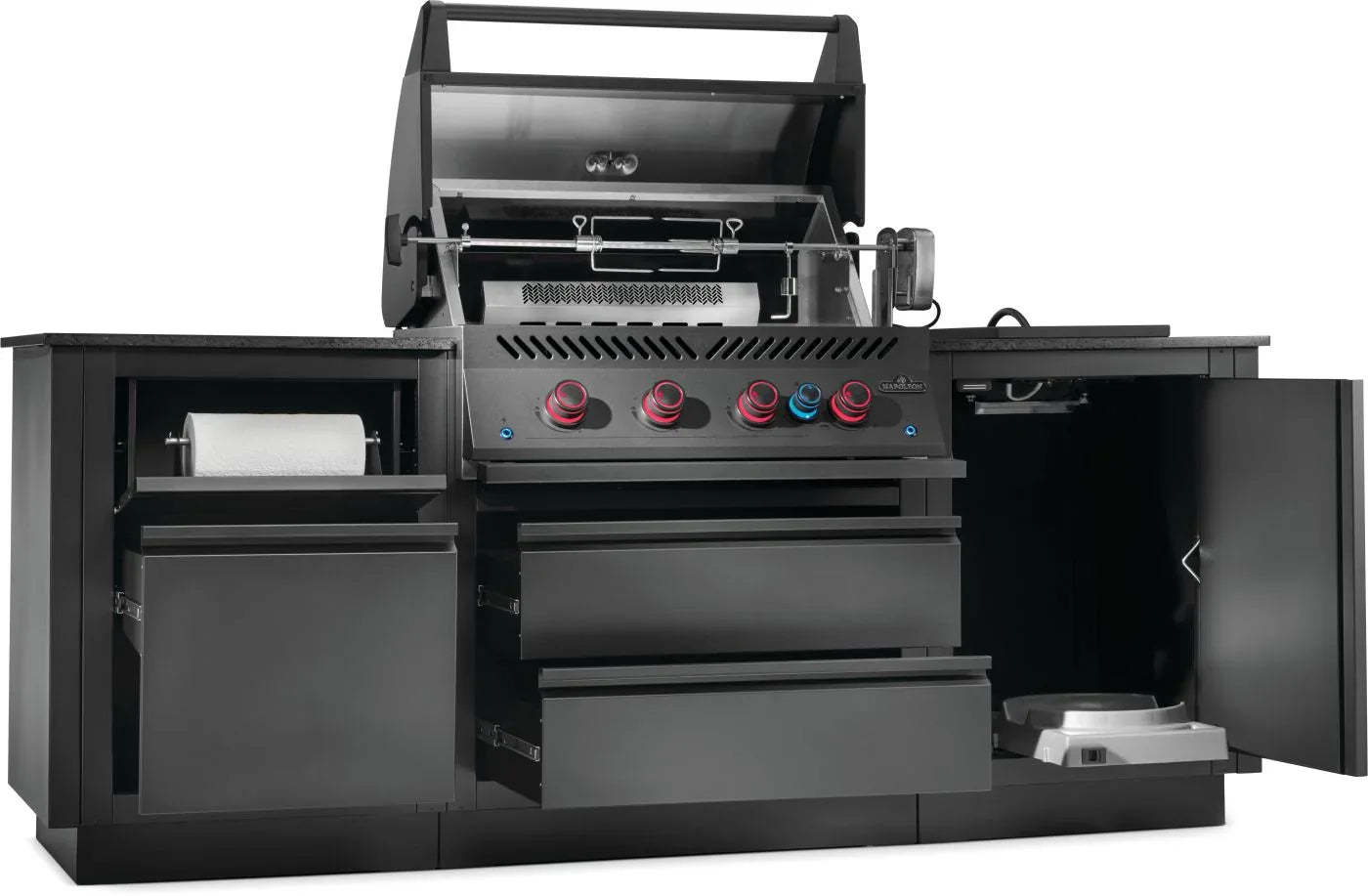 Napoleon Phantom Oasis 300 Outdoor Kitchen Island w/Built-in 700 Series 32" Grill.