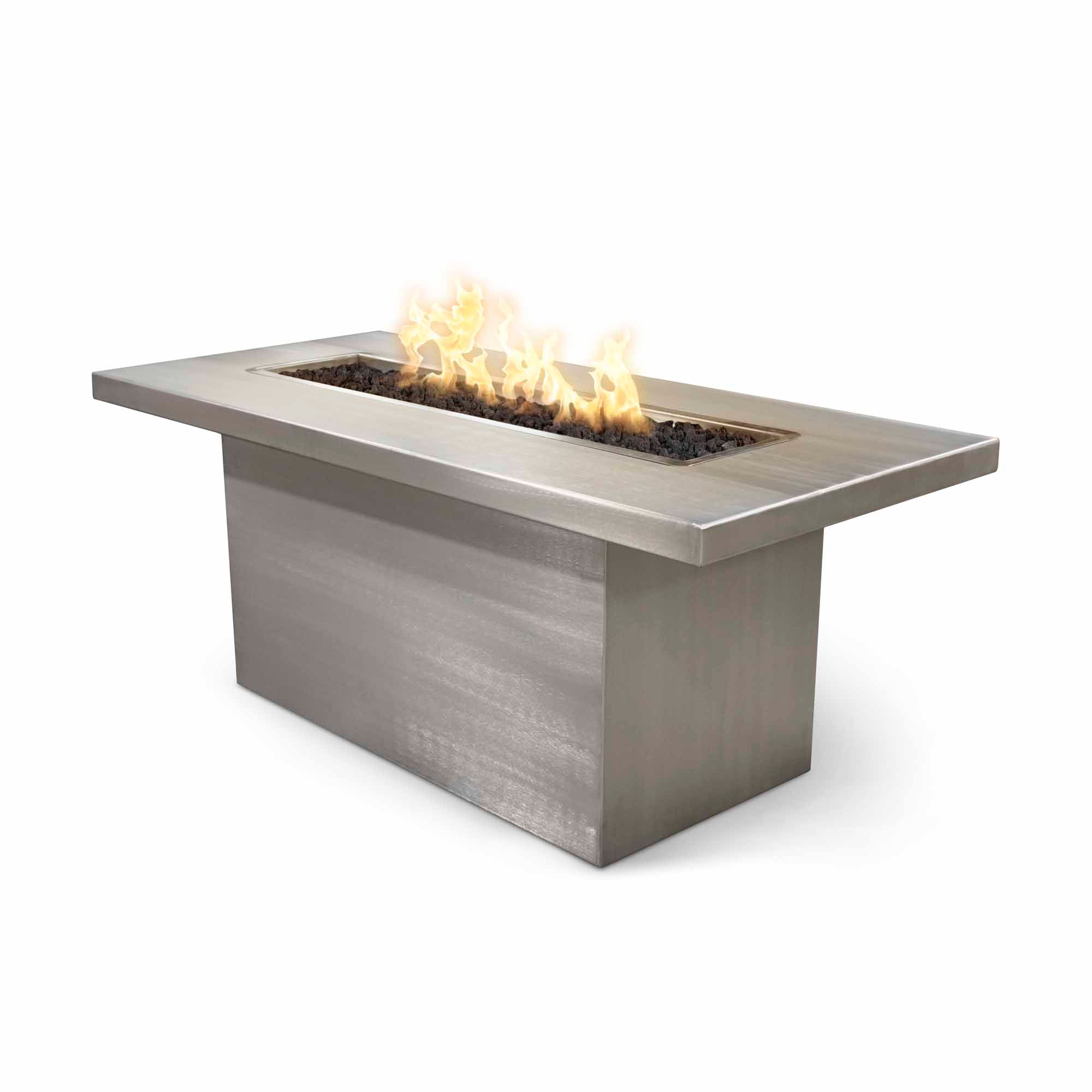 The Outdoor Plus Bella Linear Steel Fire Table.