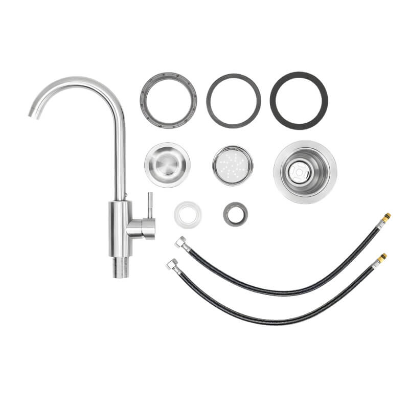 Bull 15 Inch Premium Stainless Steel Sink With Hot & Cold Faucet.