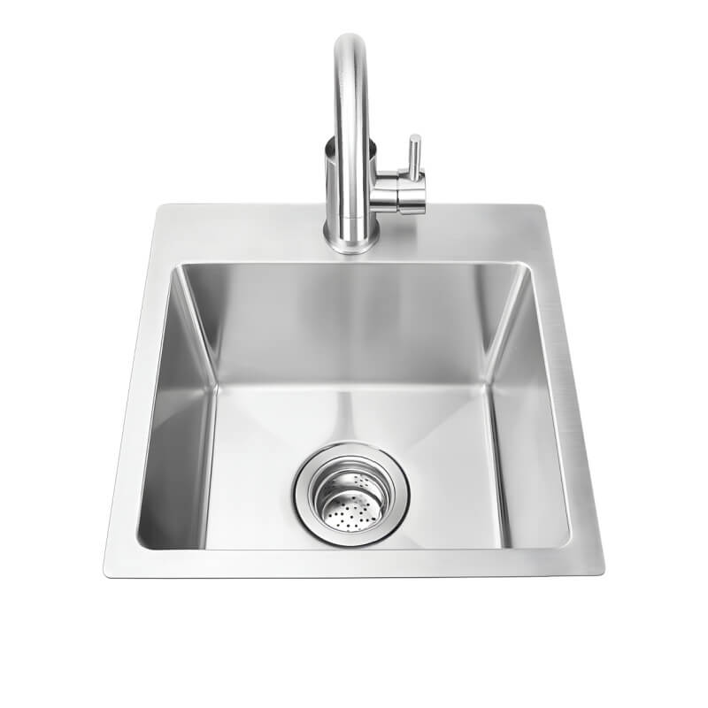 Bull 15 Inch Premium Stainless Steel Sink With Hot & Cold Faucet.