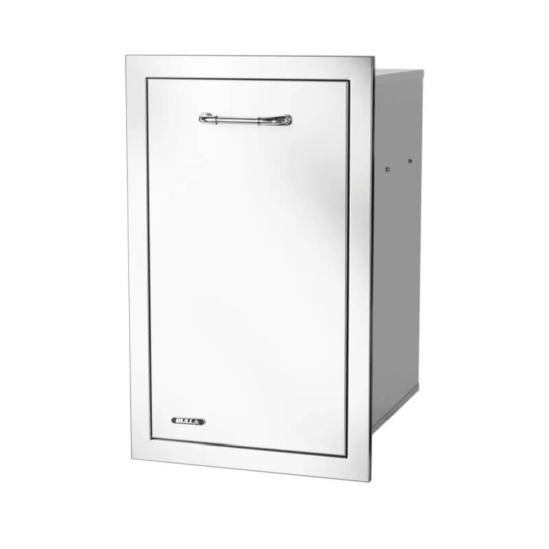 Bull 16 Inch Stainless Steel Slim 10 Gallon Trash Drawer With Reveal - 56960.