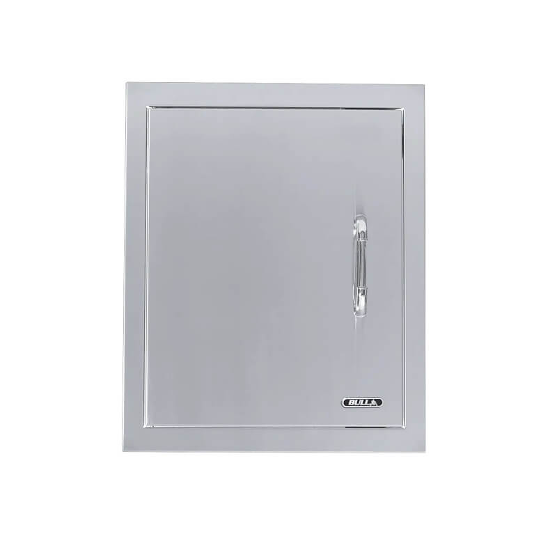 Bull 18 Inch Stainless Steel Single Vertical Access Door With Reveal.
