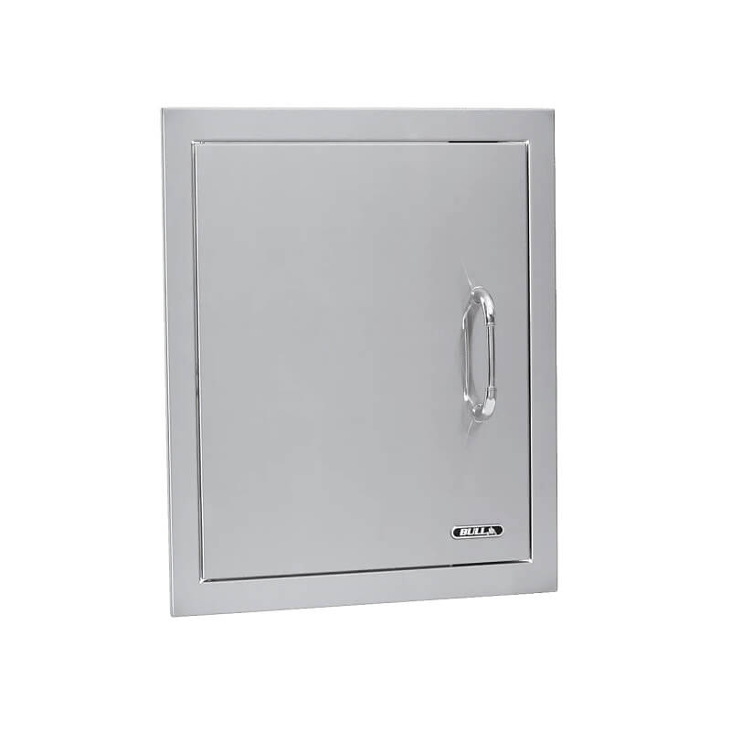 Bull 18 Inch Stainless Steel Single Vertical Access Door With Reveal.
