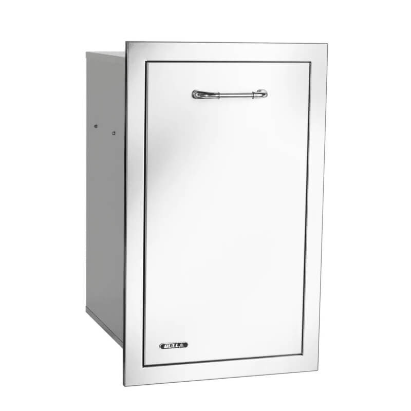 Bull 18 Inch Stainless Steel Double Trash/Recycle Pull-Out Drawer With Reveal - 56950.