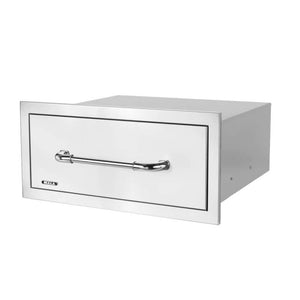 Bull 26 Inch Large Single Stainless-Steel Drawer With Reveal - 19980.