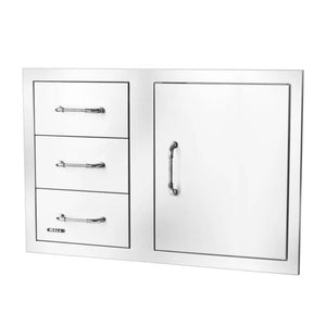 Bull 30 Inch Stainless Steel Access Door And 3 Drawer Combo With Reveal - 25900.