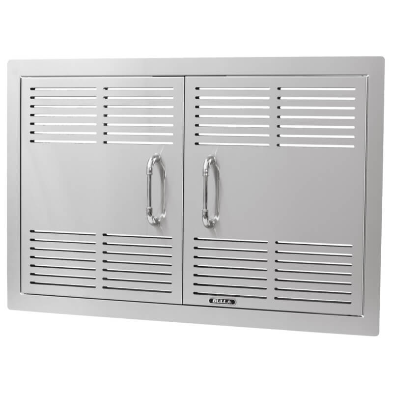 Bull 30 Inch Dual-Lined Vented Stainless Steel Double Access Doors With Reveal - 45580.