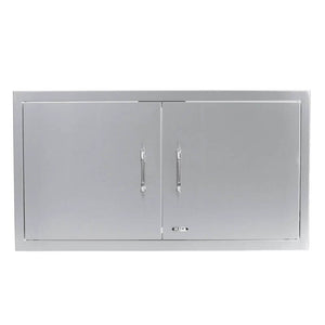 Bull 38 Inch Dual-Lined Stainless Steel Double Access Doors With Reveal - 34020.