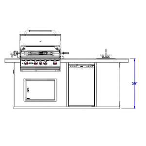 Bull 8 Ft BBQ Grill Island.
