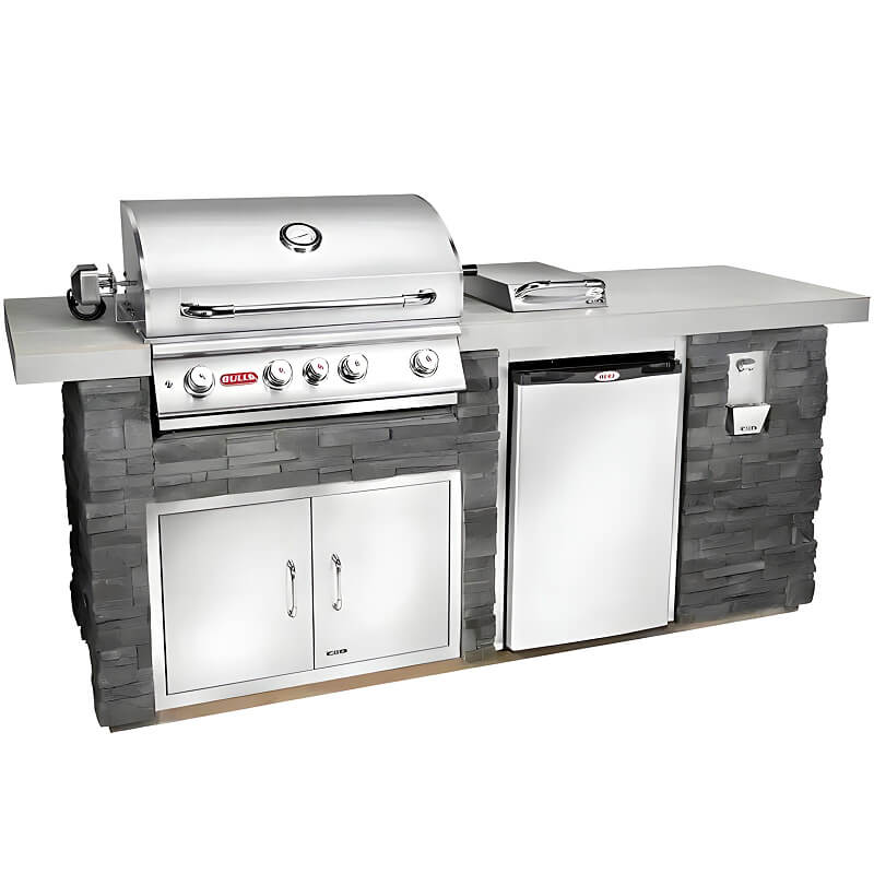 Bull 8 Ft BBQ Grill Island.