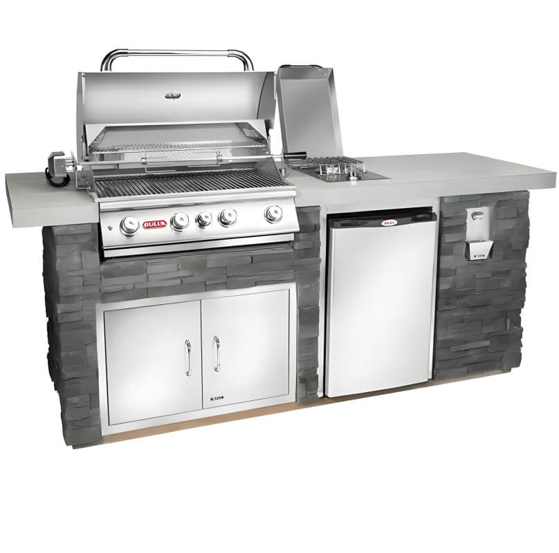 Bull 8 Ft BBQ Grill Island.