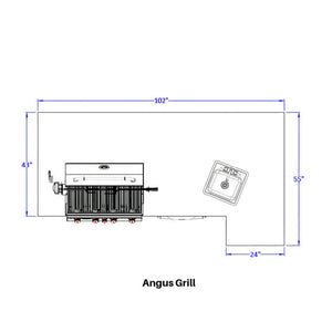Bull 8.5 Ft BBQ Grill Island - 31014.