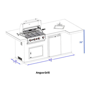 Bull 8.5 Ft BBQ Grill Island - 31014.