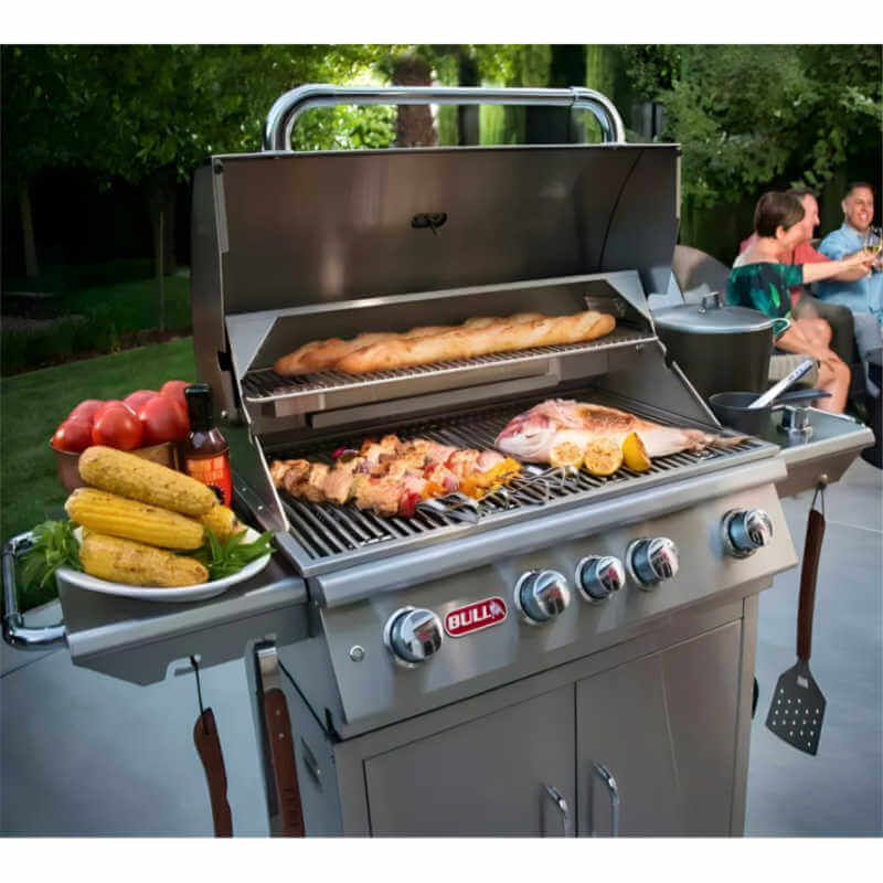 Bull Angus 30-Inch 4-Burner Freestanding Gas Grill.