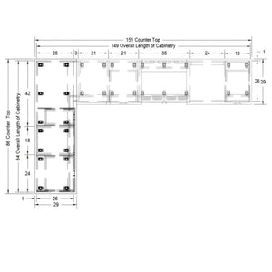 Bull Augusta 10 Ft Dura Outdoor Kitchen With 7 Ft Return.