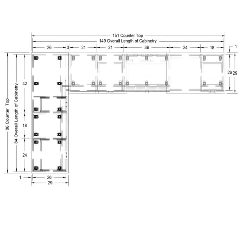 Bull Augusta 10 Ft Dura Outdoor Kitchen With 7 Ft Return.