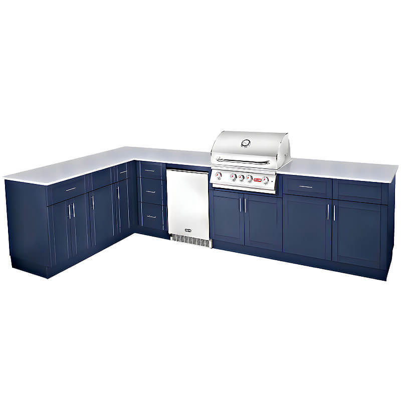 Bull Augusta 10 Ft Dura Outdoor Kitchen With 7 Ft Return.