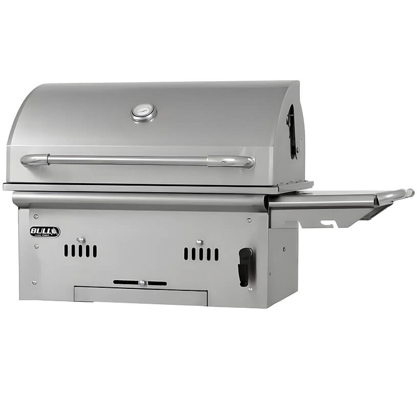 Bull Bison Premium 30-Inch Built-In Charcoal Grill.