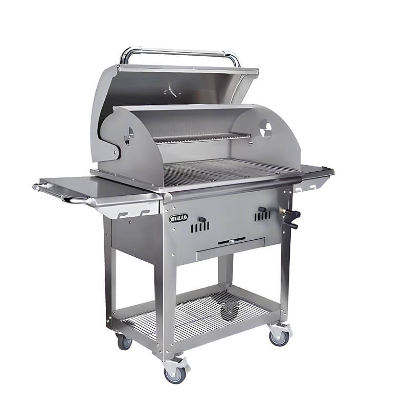 Bull Bison Premium 30-Inch Freestanding Charcoal Grill.
