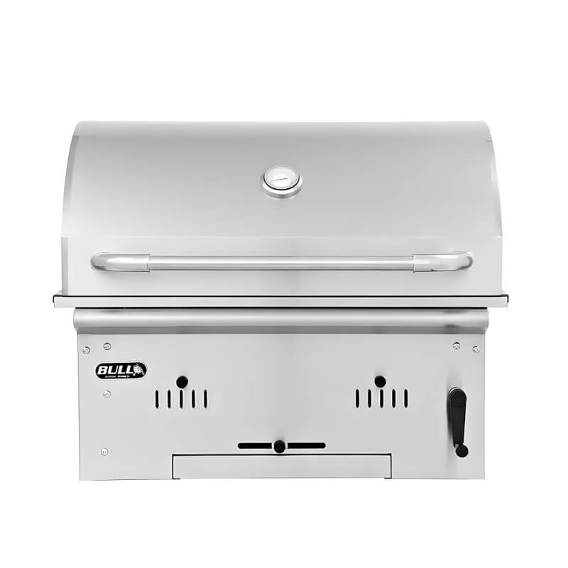 Bull Bison Premium 30-Inch Built-In Charcoal Grill.