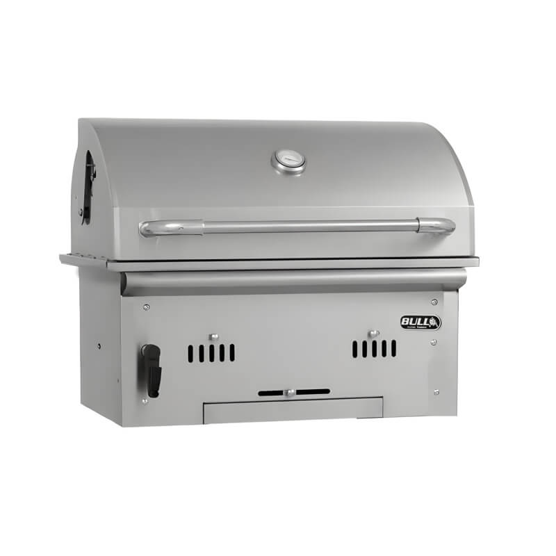 Bull Bison Premium 30-Inch Built-In Charcoal Grill.