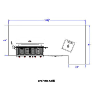 Bull 8.5 Ft BBQ Grill Island - 31014.