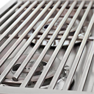 Bull Built-In Gas Double Side Burner With Stainless Steel Lid.