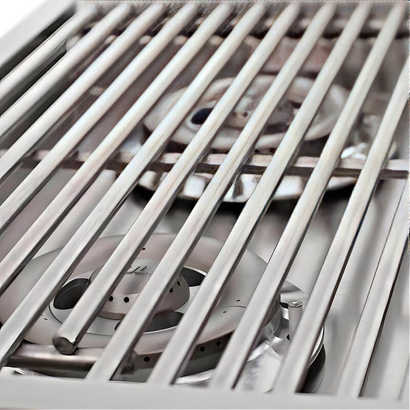 Bull Built-In Gas Double Side Burner With Stainless Steel Lid.